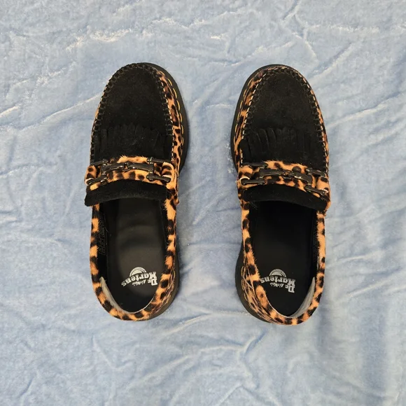 Dr. Martens Leopard and Black Suede Loafers - Picture 5 of 7